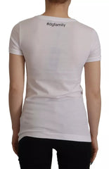Dolce & Gabbana White #DGFamily Patch Top Cotton T-shirt -   -  Dolce & Gabbana.