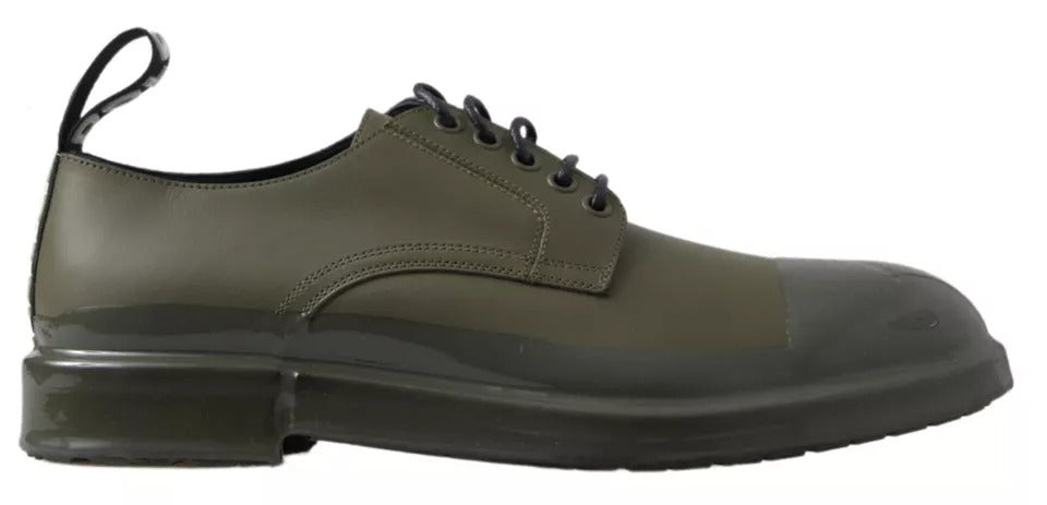 Dolce & Gabbana Green Leather Rubber Sole Dress Shoes -   -  Dolce & Gabbana.