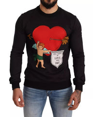Dolce & Gabbana Black Cupid Print Hoodie Sweatshirt Sweater -   -  Dolce & Gabbana.