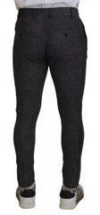 Dolce & Gabbana Gray Chevron Viscose Skinny Pants -   -  Dolce & Gabbana.