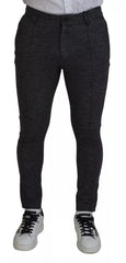 Dolce & Gabbana Gray Chevron Viscose Skinny Pants -   -  Dolce & Gabbana.