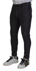 Dolce & Gabbana Gray Chevron Viscose Skinny Pants -   -  Dolce & Gabbana.