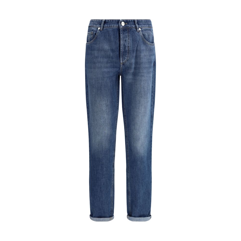 Brunello Cucinelli Cuffed Jeans -   -  Brunello Cucinelli.