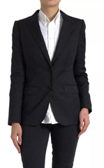 Dolce & Gabbana Black Long Sleeve Coat Blazer Jacket -   -  Dolce & Gabbana.