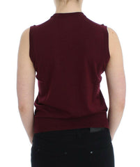 Dolce & Gabbana Red Sleeveless Crewneck Vest Pullover -   -  Dolce & Gabbana.