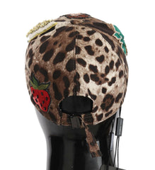 Dolce & Gabbana Brown Leopard Sequin Sicily Applique Baseball Hat -   -  Dolce & Gabbana.