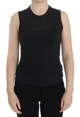 Dolce & Gabbana Black Sleeveless Crewneck Vest Pullover -   -  Dolce & Gabbana.
