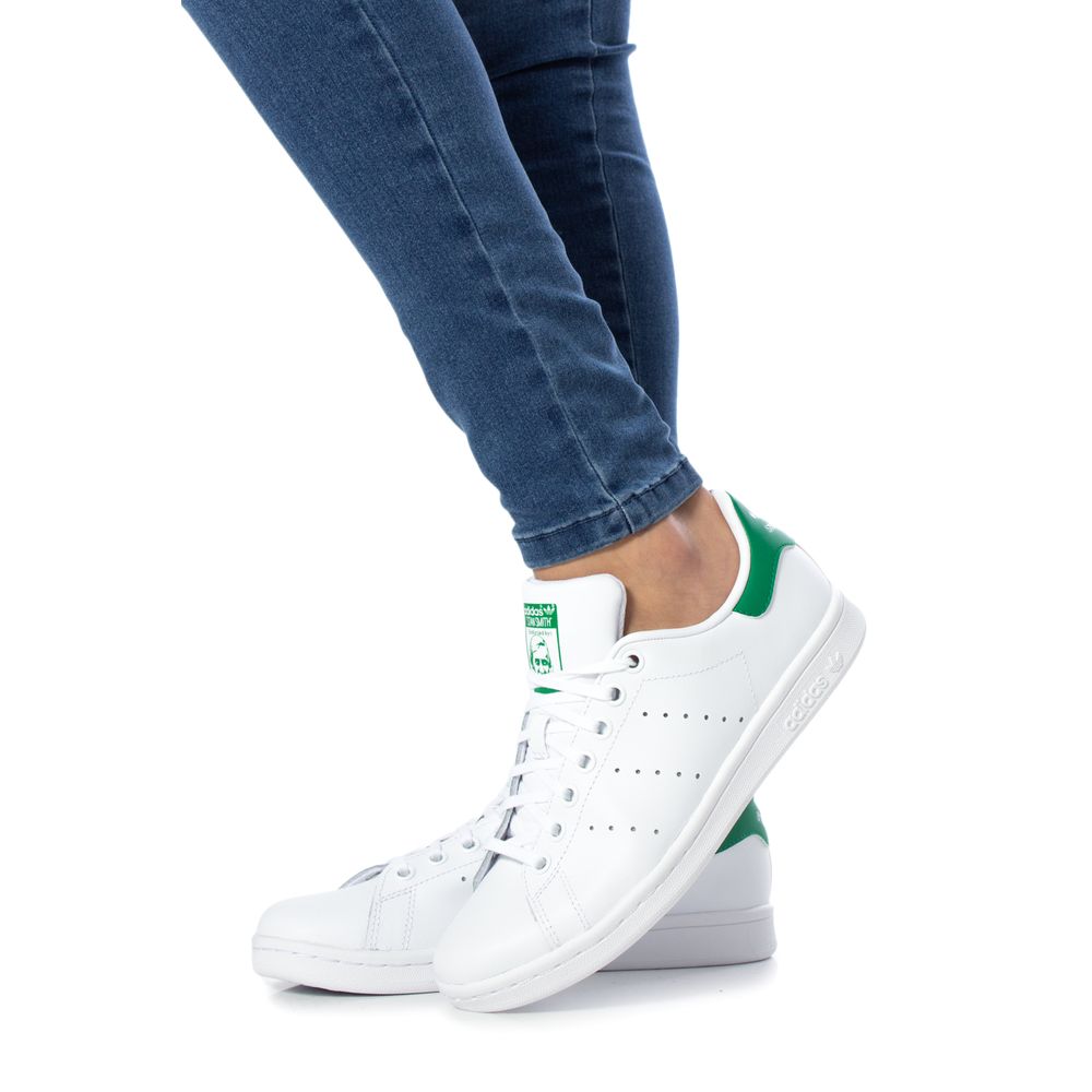 Adidas Green Leather Sneaker -   -  Adidas.