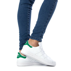 Adidas Green Leather Sneaker -   -  Adidas.