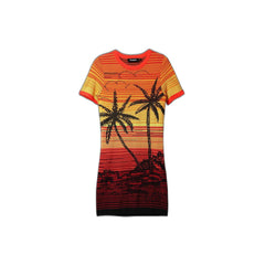 Desigual Red Viscose Midi -   -  Desigual.