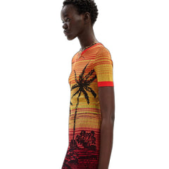 Desigual Red Viscose Midi -   -  Desigual.