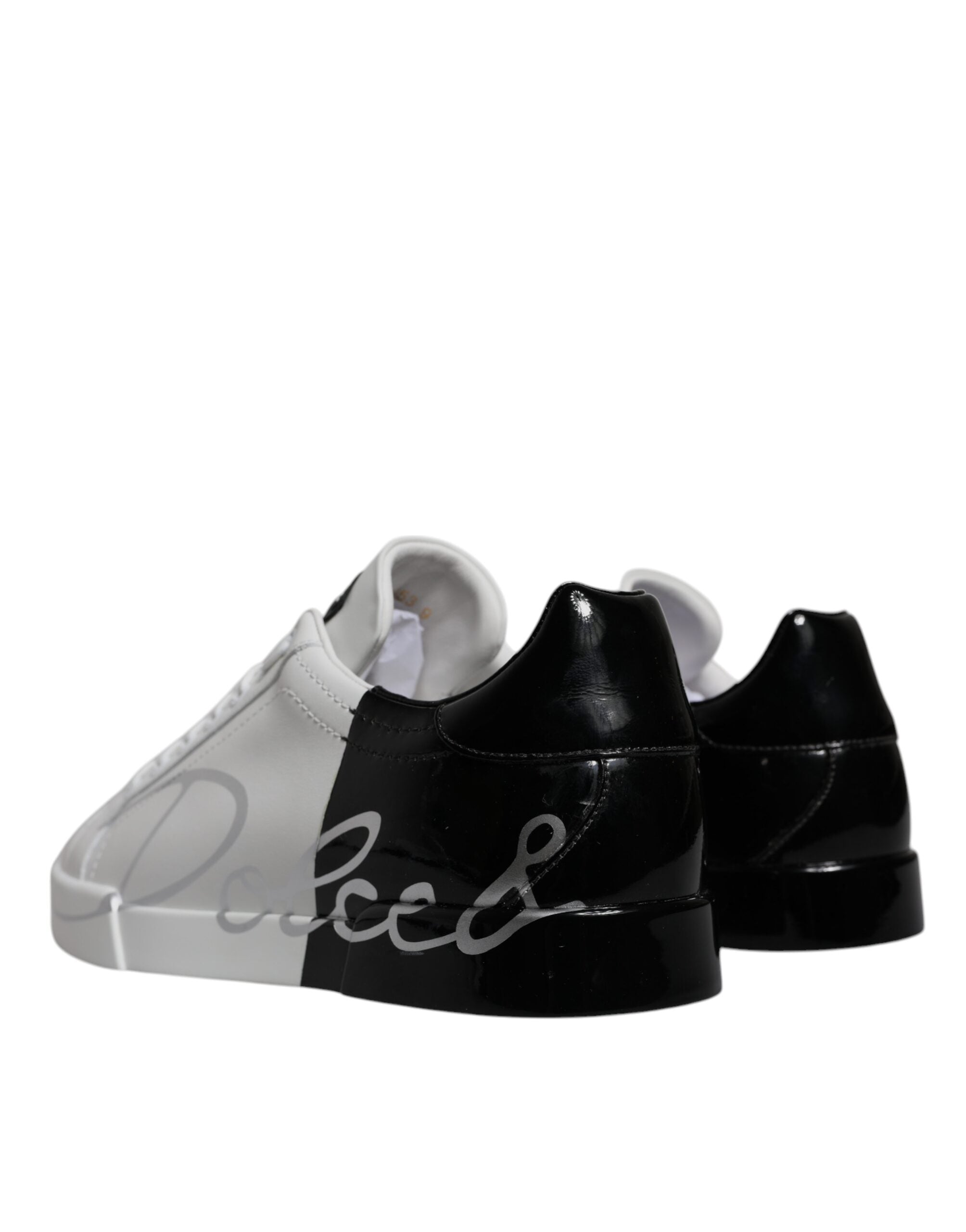 Dolce & Gabbana White Black Logo Portofino Sneaker Shoes -   -  Dolce & Gabbana. Dolce & Gabbana White Black Logo Portofino Sneaker Shoes -   -  Dolce & Gabbana.