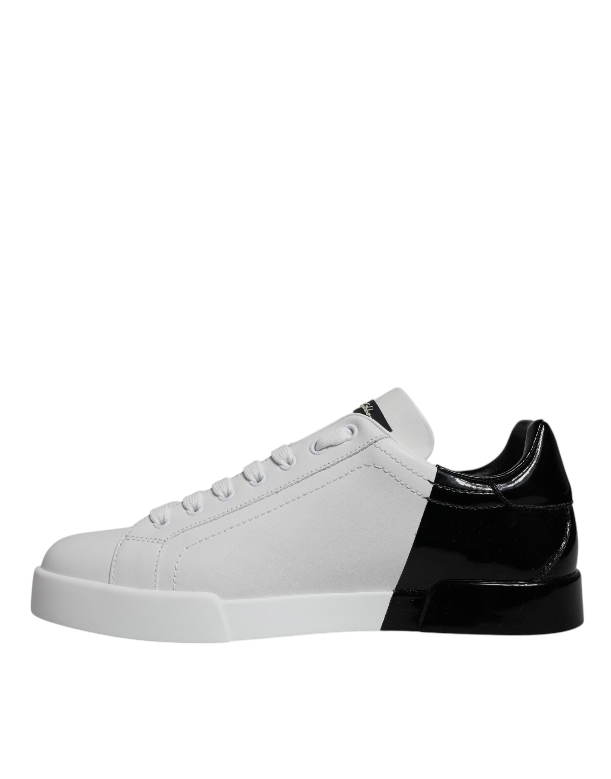 Dolce & Gabbana White Black Logo Portofino Sneaker Shoes -   -  Dolce & Gabbana. Dolce & Gabbana White Black Logo Portofino Sneaker Shoes -   -  Dolce & Gabbana.