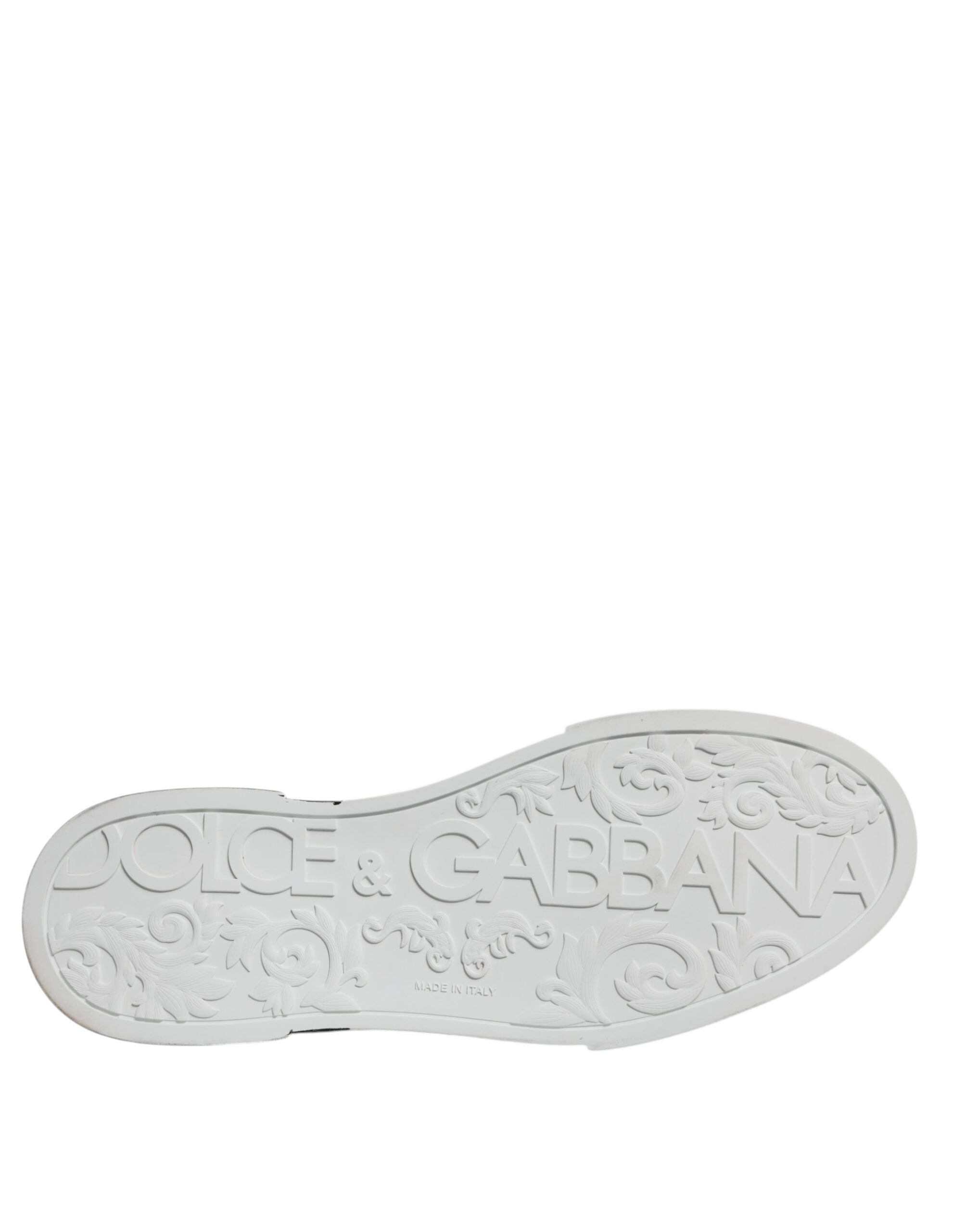 Dolce & Gabbana White Black Logo Portofino Sneaker Shoes -   -  Dolce & Gabbana. Dolce & Gabbana White Black Logo Portofino Sneaker Shoes -   -  Dolce & Gabbana.