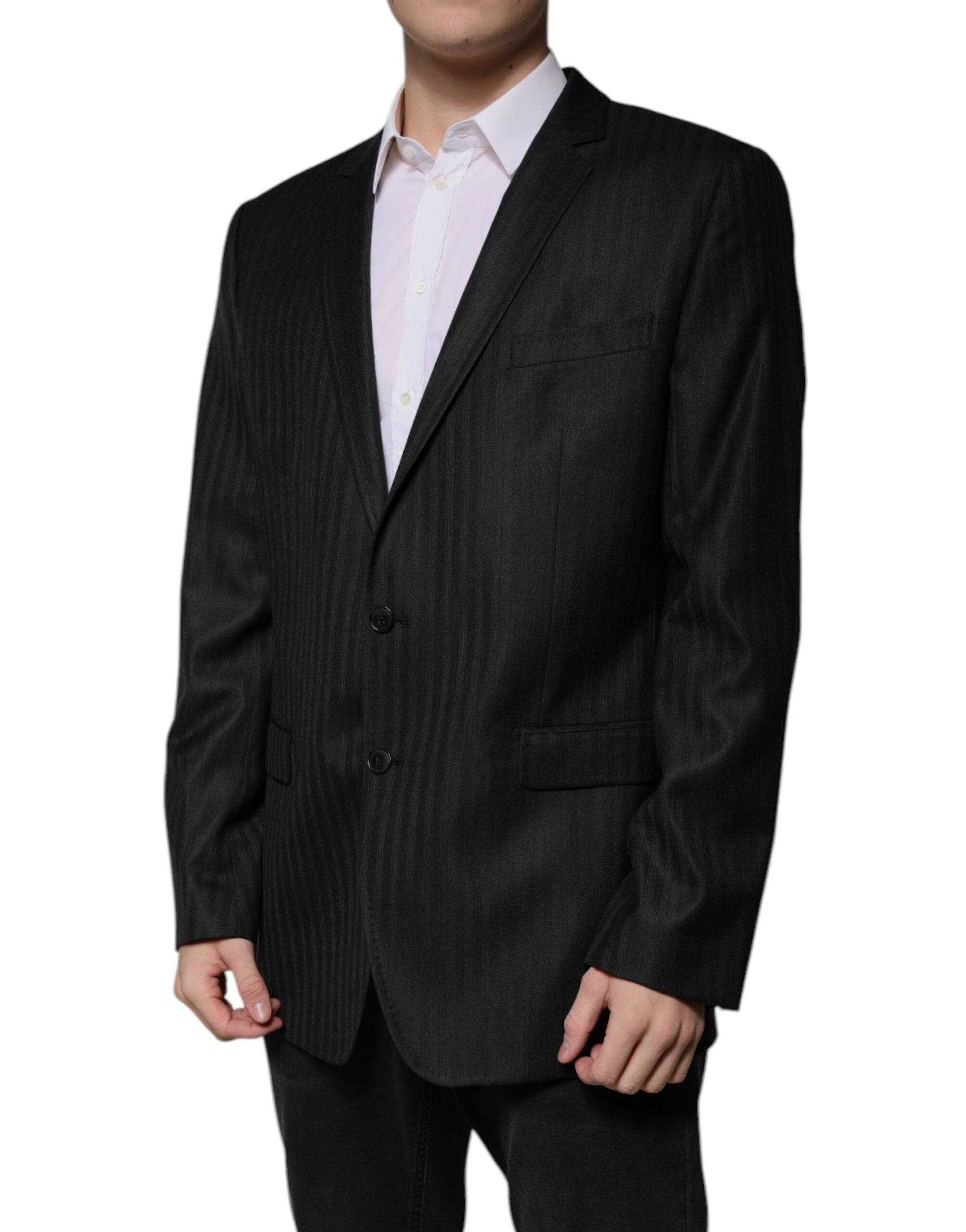 Dolce & Gabbana Black Stripe Wool Single Breasted Blazer -   -  Dolce & Gabbana. Dolce & Gabbana Black Stripe Wool Single Breasted Blazer -   -  Dolce & Gabbana.