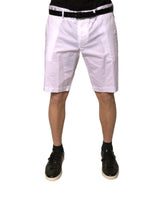 Dolce & Gabbana White Chinos Cotton Stretch Casual Shorts -   -  Dolce & Gabbana.