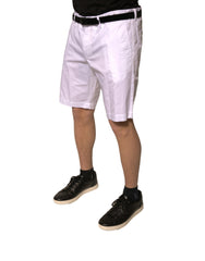 Dolce & Gabbana White Chinos Cotton Stretch Casual Shorts -   -  Dolce & Gabbana.