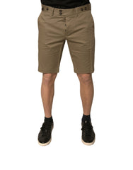 Dolce & Gabbana Brown Chino Cotton Stretch Casual Shorts -   -  Dolce & Gabbana.