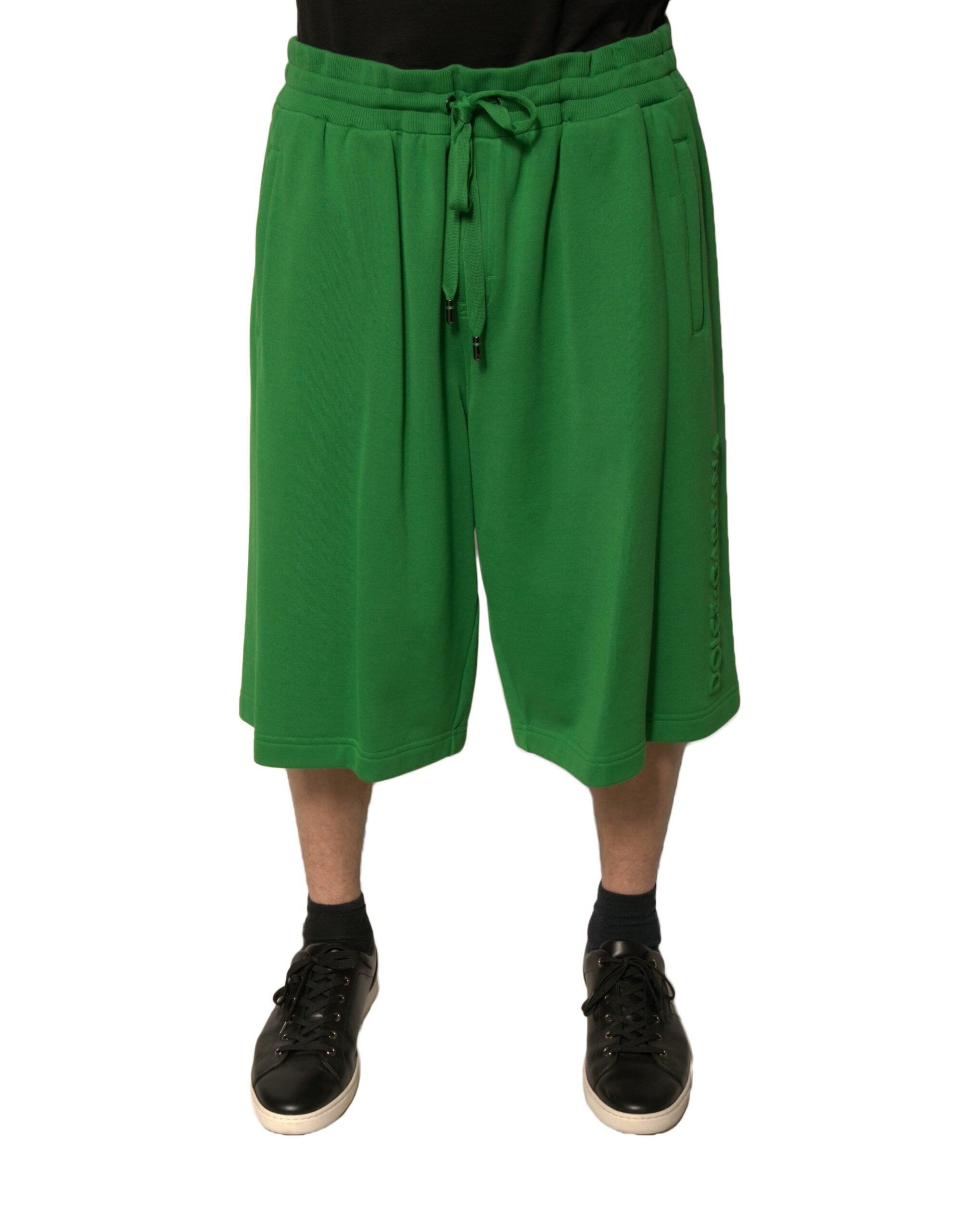 Dolce & Gabbana Green Cotton Blend Men Bermuda Shorts -   -  Dolce & Gabbana. Dolce & Gabbana Green Cotton Blend Men Bermuda Shorts -   -  Dolce & Gabbana.