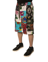 Dolce & Gabbana Multicolor Patchwork Cargo Bermuda Shorts -   -  Dolce & Gabbana.