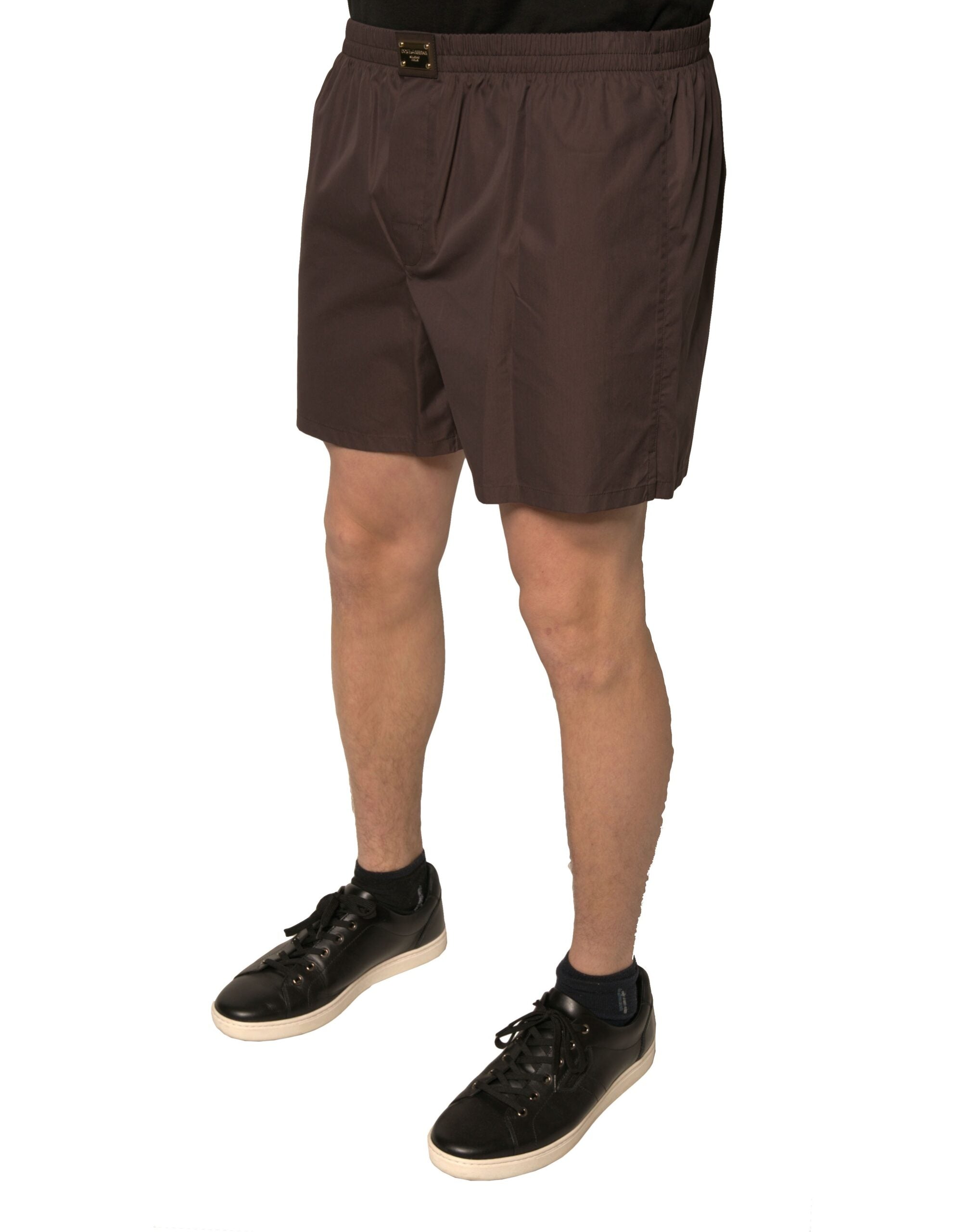 Dolce & Gabbana Brown Cotton Blend Men Mid Waist Shorts -   -  Dolce & Gabbana. Dolce & Gabbana Brown Cotton Blend Men Mid Waist Shorts -   -  Dolce & Gabbana.