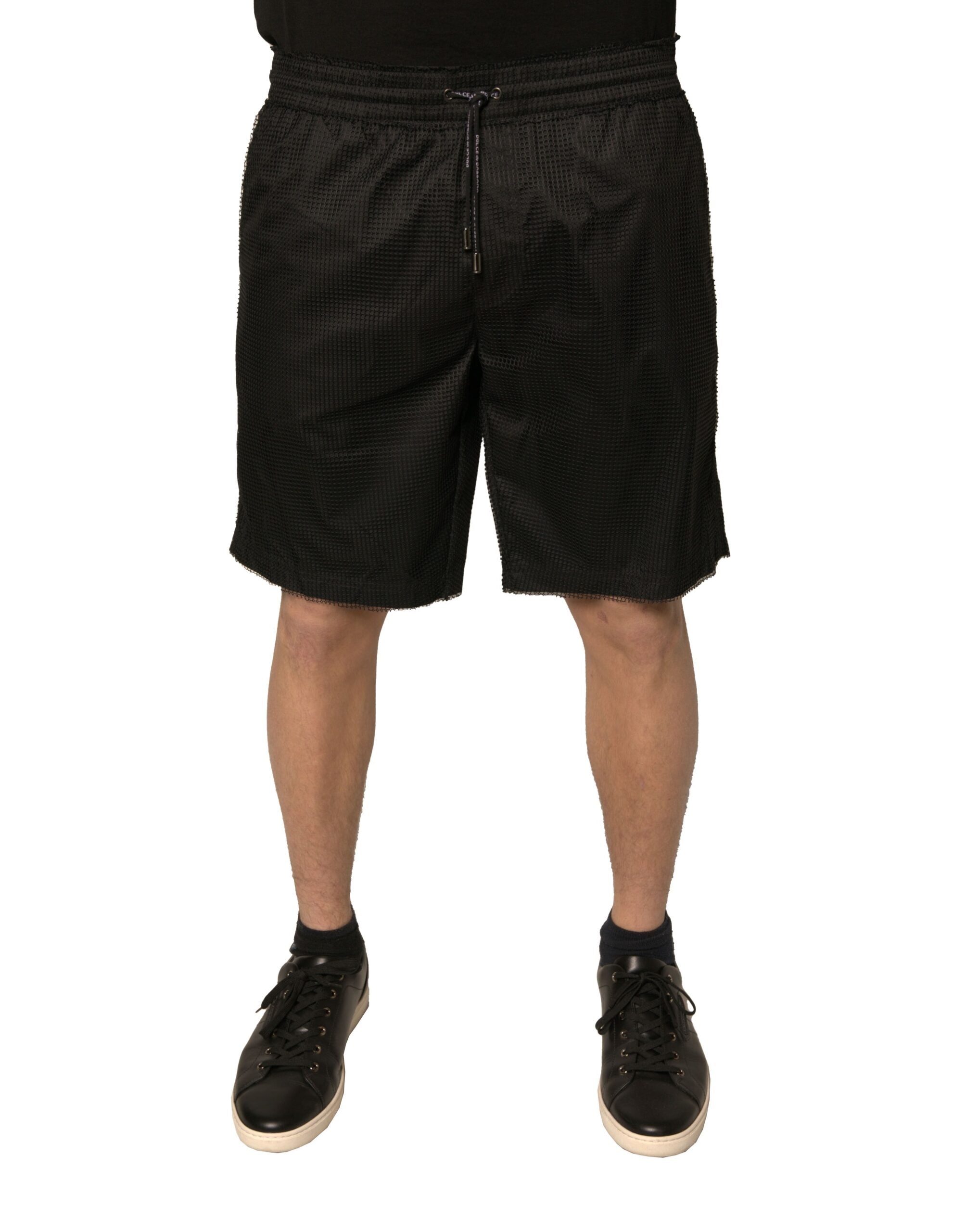 Dolce & Gabbana Black Polyester Jersey Mid Waist Shorts -   -  Dolce & Gabbana. Dolce & Gabbana Black Polyester Jersey Mid Waist Shorts -   -  Dolce & Gabbana.