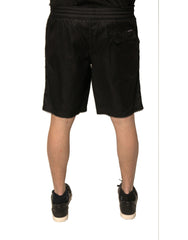 Dolce & Gabbana Black Polyester Jersey Mid Waist Shorts -   -  Dolce & Gabbana.