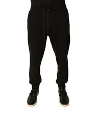 Dolce & Gabbana Black Cotton Jogger Men Sweatpants Pants -   -  Dolce & Gabbana.