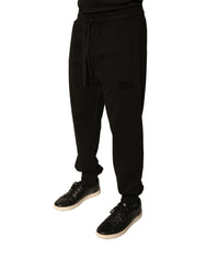 Dolce & Gabbana Black Cotton Jogger Men Sweatpants Pants -   -  Dolce & Gabbana.