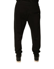 Dolce & Gabbana Black Cotton Jogger Men Sweatpants Pants -   -  Dolce & Gabbana.