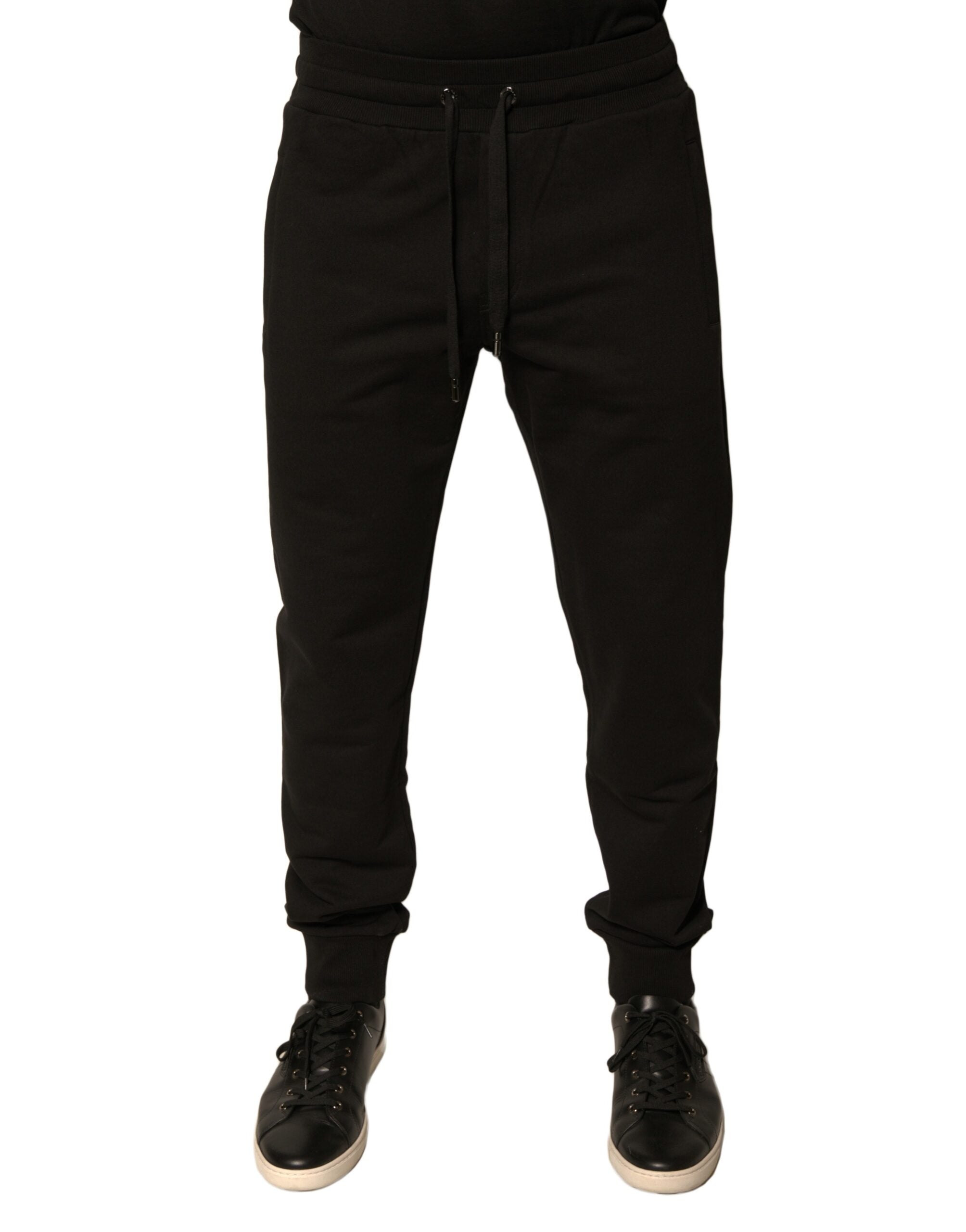 Dolce & Gabbana Black Cotton Jogger Men Sweatpants Pants -   -  Dolce & Gabbana.