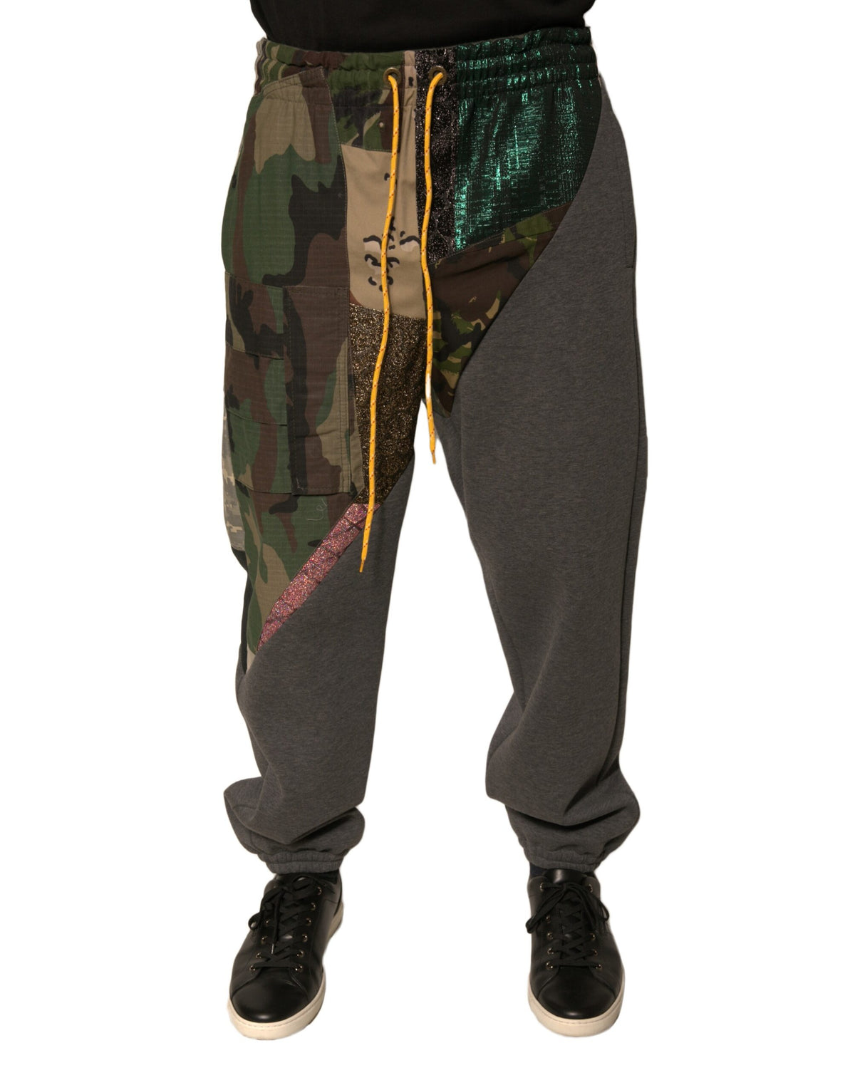 Dolce & Gabbana Multicolor Patchwork Cotton Jogger Sweatpants Pants -   -  Dolce & Gabbana.
