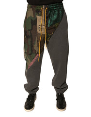 Dolce & Gabbana Multicolor Patchwork Cotton Jogger Sweatpants Pants -   -  Dolce & Gabbana.
