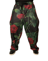 Dolce & Gabbana Black Floral Polyester Jogger Sweatpants Pants -   -  Dolce & Gabbana.