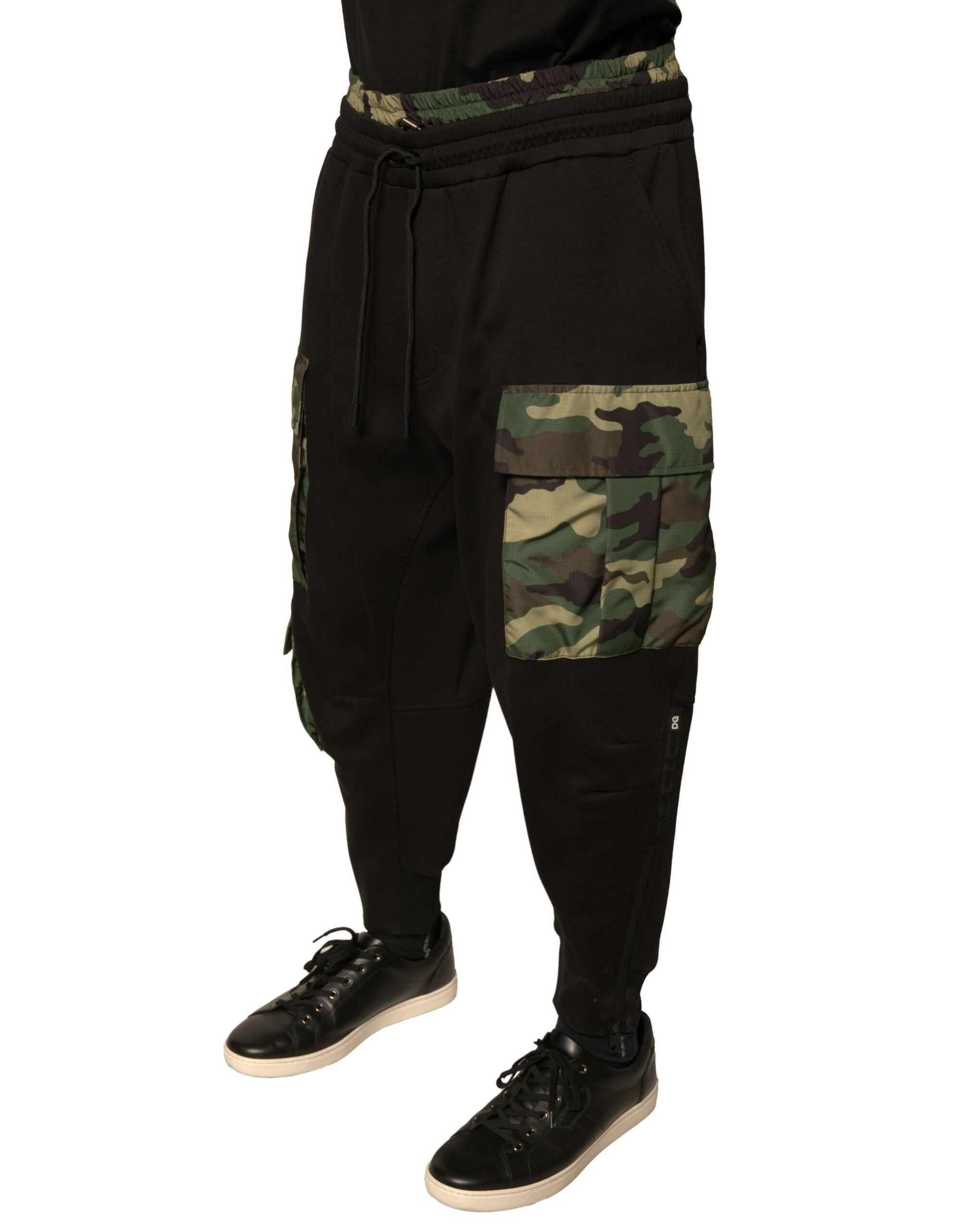 Dolce & Gabbana Black Camouflage Cotton Jogger Cargo Pants -   -  Dolce & Gabbana. Dolce & Gabbana Black Camouflage Cotton Jogger Cargo Pants -   -  Dolce & Gabbana.