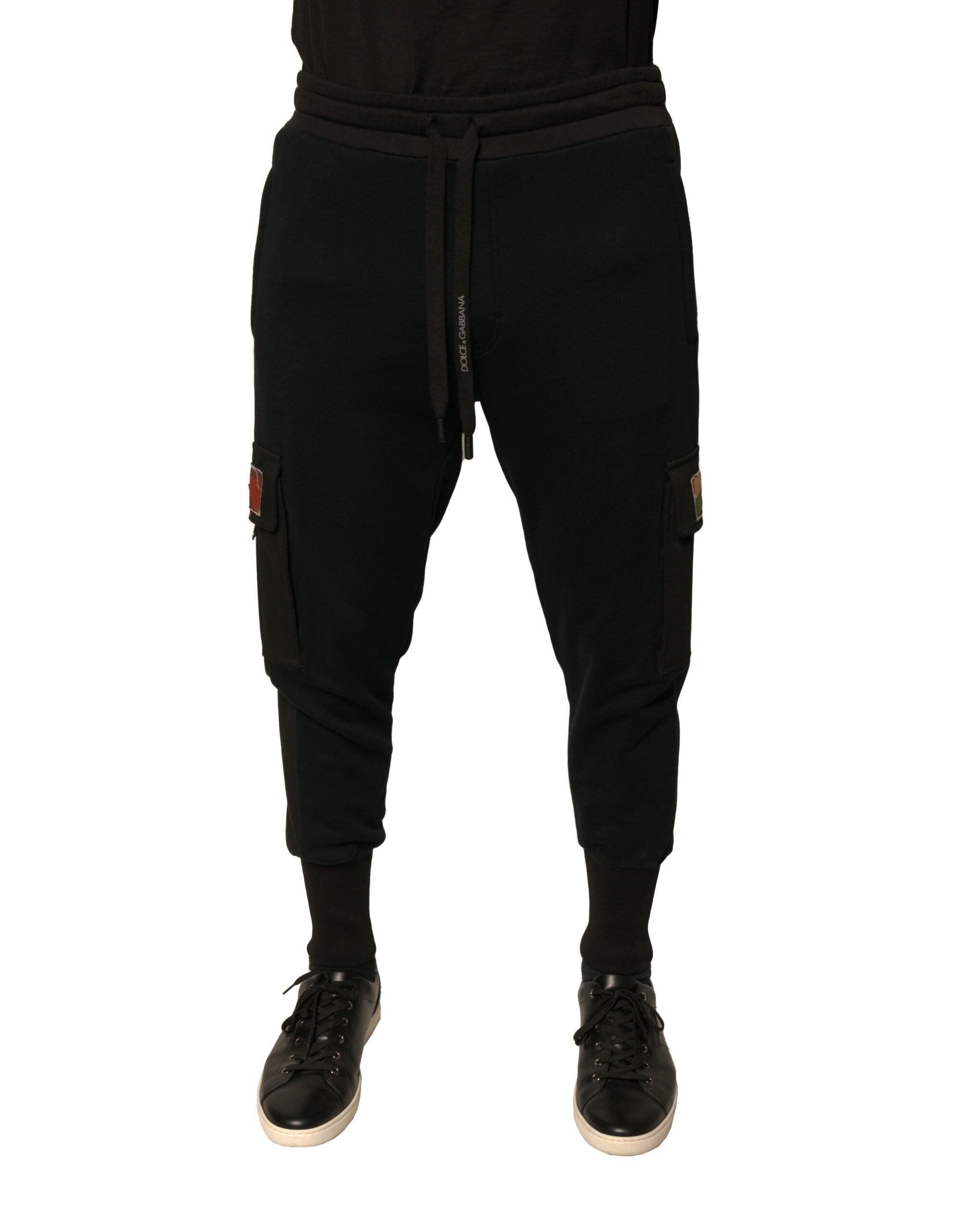Dolce & Gabbana Black Cotton Jogger Cargo Sweatpants Pants -   -  Dolce & Gabbana.