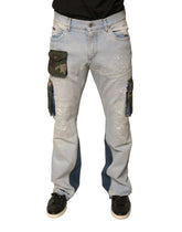 Dolce & Gabbana Light Blue Cotton Cargo Straight Denim Jeans -   -  Dolce & Gabbana.