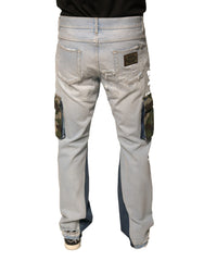 Dolce & Gabbana Light Blue Cotton Cargo Straight Denim Jeans -   -  Dolce & Gabbana.
