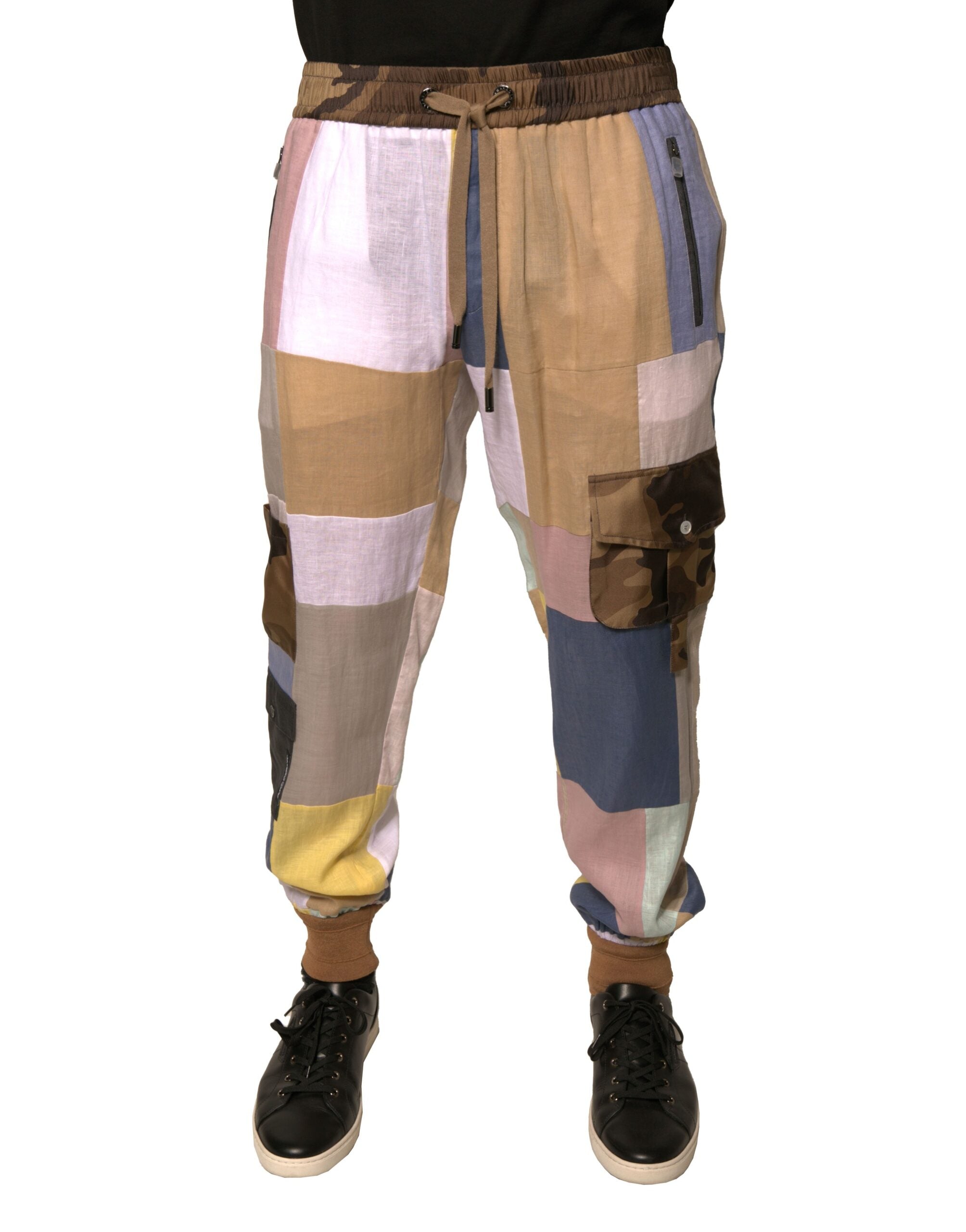 Dolce & Gabbana Multicolor Patchwork Jogger Sweatpants Pants -   -  Dolce & Gabbana.