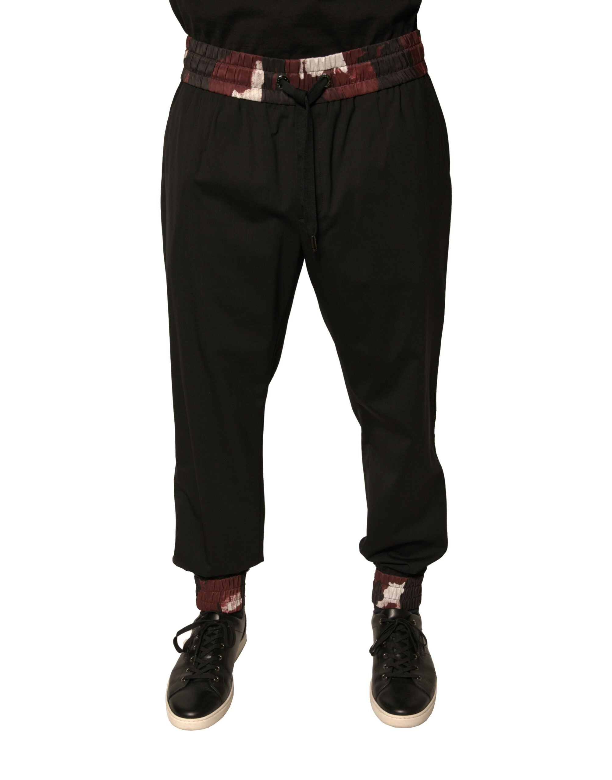 Dolce & Gabbana Black Camouflage Wool Jogger Sweatpants Pants -   -  Dolce & Gabbana.