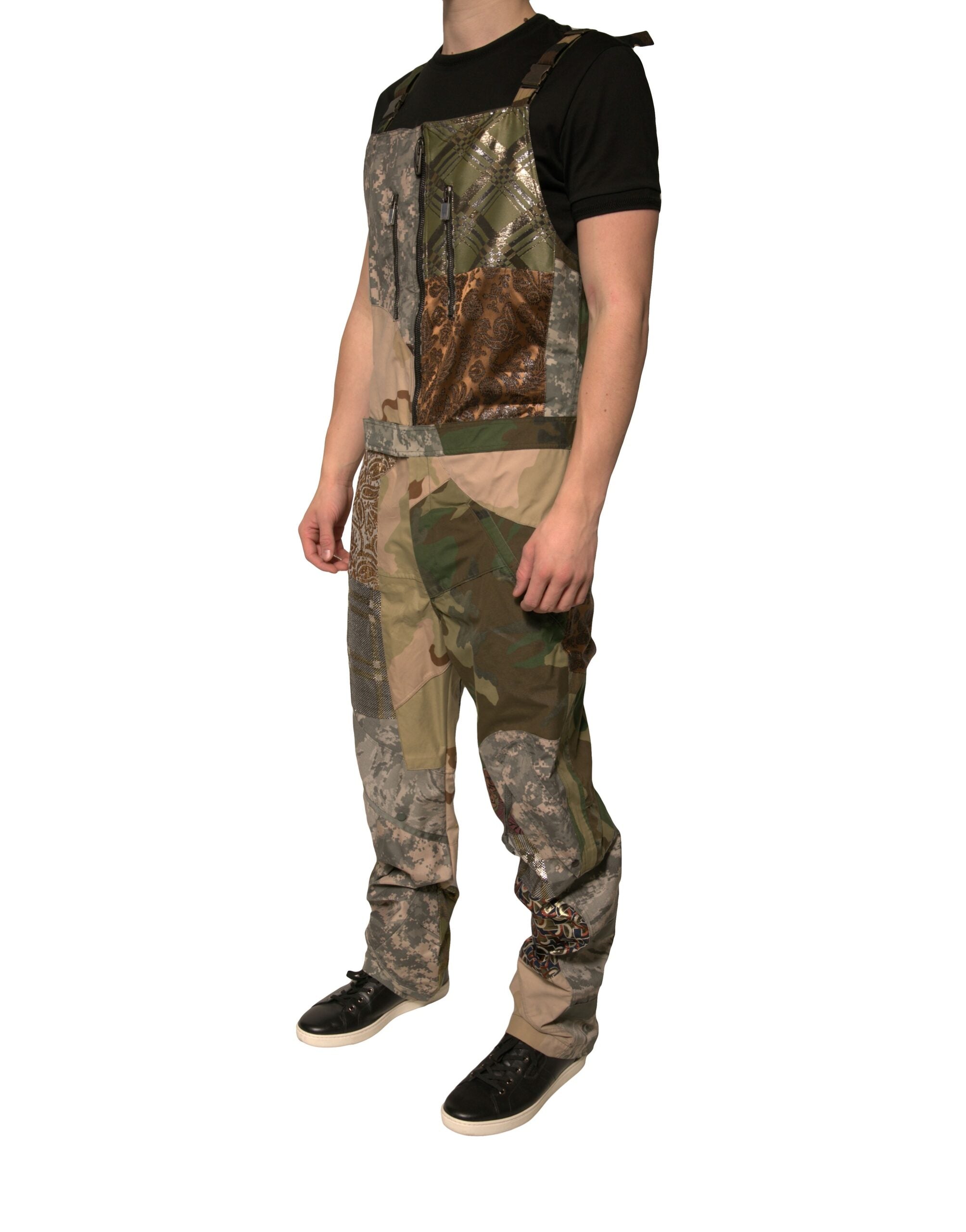Dolce & Gabbana Multicolor Patchwork Camouflage Overall Pants -   -  Dolce & Gabbana. Dolce & Gabbana Multicolor Patchwork Camouflage Overall Pants -   -  Dolce & Gabbana.