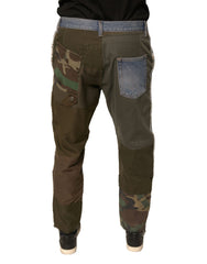 Dolce & Gabbana Blue Tattered Straight Cropped Denim Jeans -   -  Dolce & Gabbana.