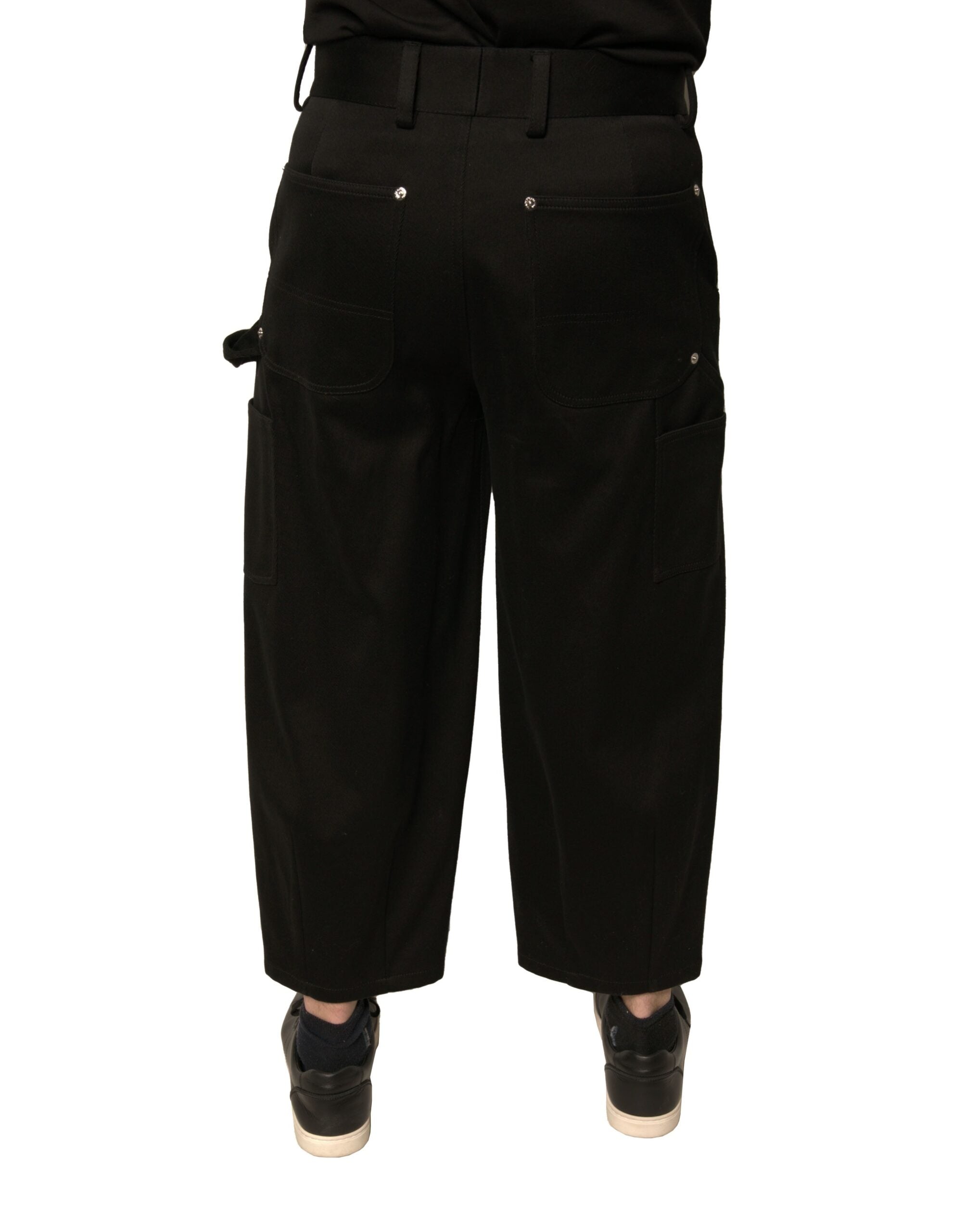 Dolce & Gabbana Black Cotton Mid Waist Cropped Pants -   -  Dolce & Gabbana. Dolce & Gabbana Black Cotton Mid Waist Cropped Pants -   -  Dolce & Gabbana.