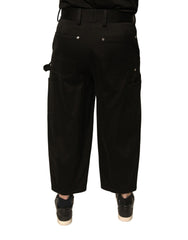 Dolce & Gabbana Black Cotton Mid Waist Cropped Pants -   -  Dolce & Gabbana.