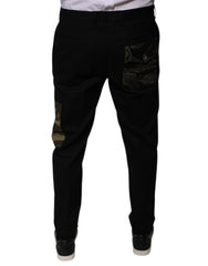 Dolce & Gabbana Black Cotton Men Cargo Casual Pants -   -  Dolce & Gabbana.