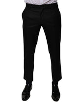 Dolce & Gabbana Black Wool Tapered Formal Dress Pants -   -  Dolce & Gabbana.