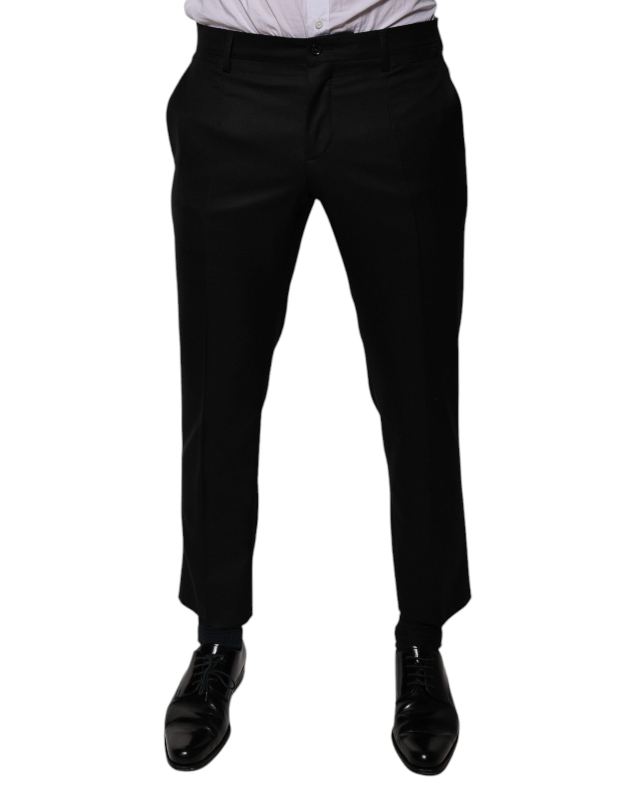 Dolce & Gabbana Black Wool Tapered Formal Dress Pants -   -  Dolce & Gabbana. Dolce & Gabbana Black Wool Tapered Formal Dress Pants -   -  Dolce & Gabbana.