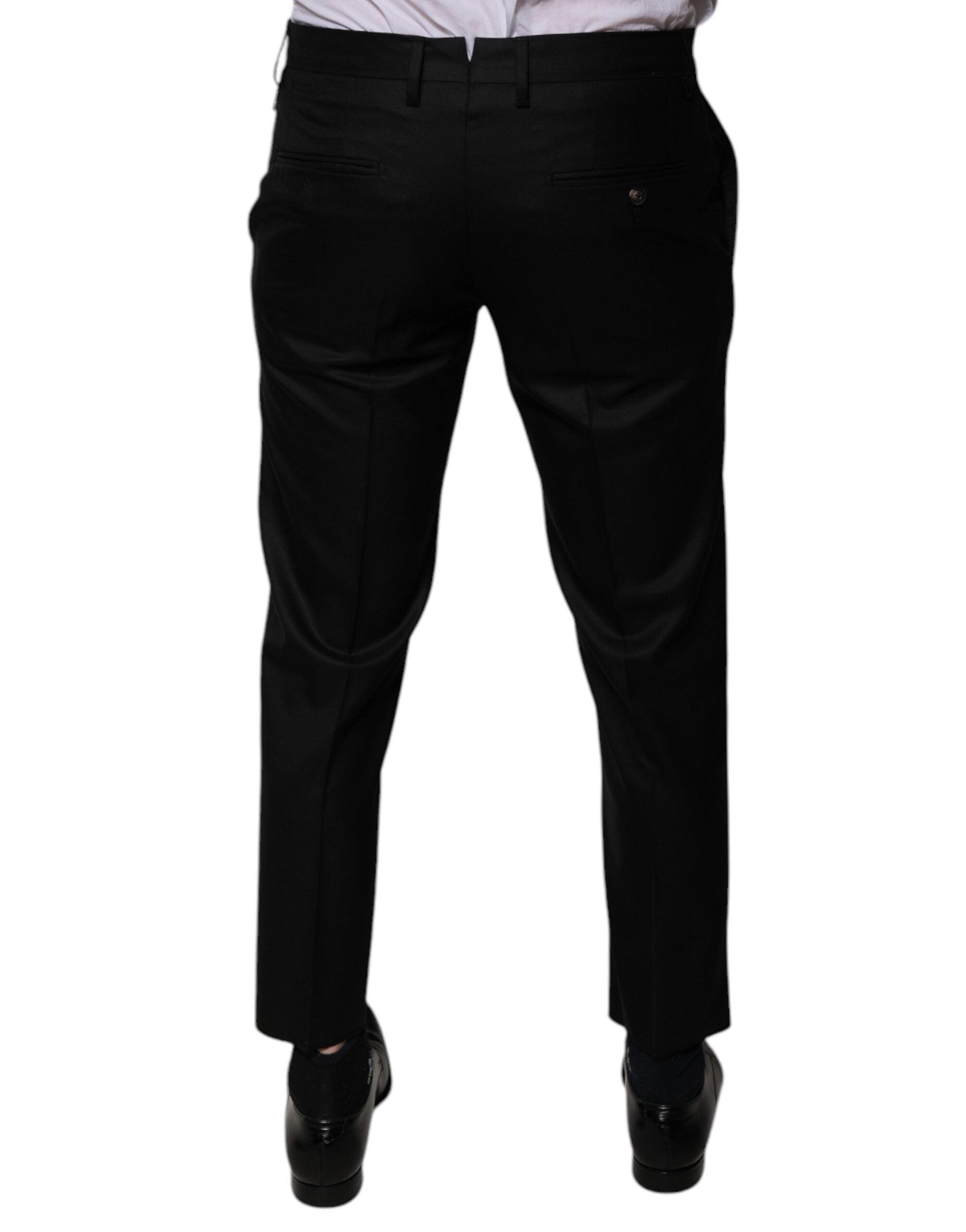 Dolce & Gabbana Black Wool Tapered Formal Dress Pants -   -  Dolce & Gabbana. Dolce & Gabbana Black Wool Tapered Formal Dress Pants -   -  Dolce & Gabbana.