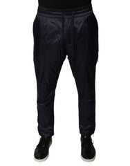 Dolce & Gabbana Dark Blue Cotton Skinny Sweatpants Pants -   -  Dolce & Gabbana.