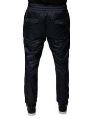 Dolce & Gabbana Dark Blue Cotton Skinny Sweatpants Pants -   -  Dolce & Gabbana.